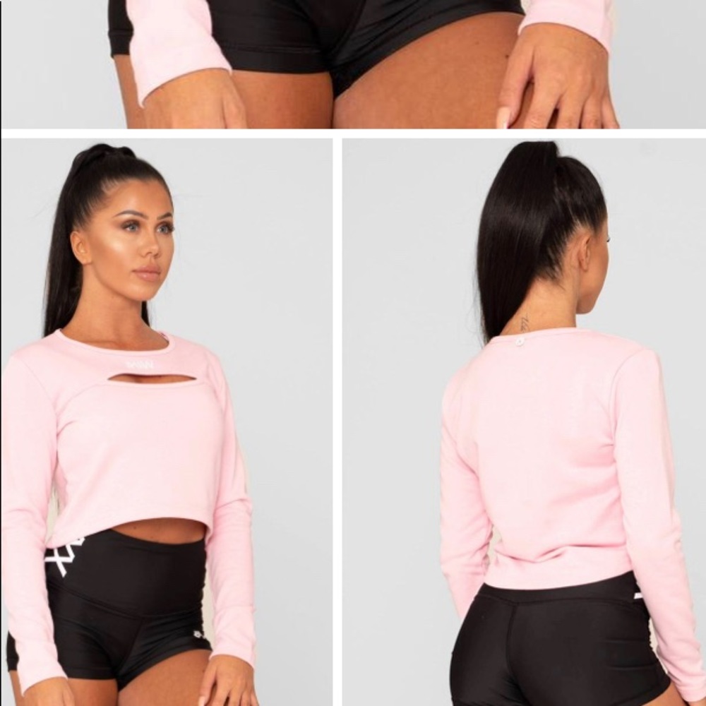 RYDERWEAR keyhole crop sweater
